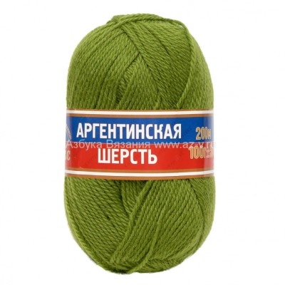 Пряжа &quot;Аргентинская шерсть&quot;, липа 130, шерсть 100%, 100 г.