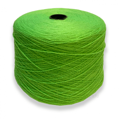 Пряжа в бобине, E.Miroglio Hunor, зеленый неон WJZ, 50% меринос, 50% акрил