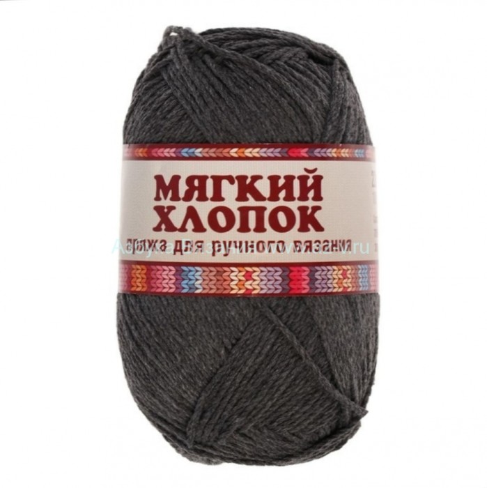 Пряжа "Мягкий хлопок", маренго 137, хлопок 70%, нейлон 30%, 100 г.