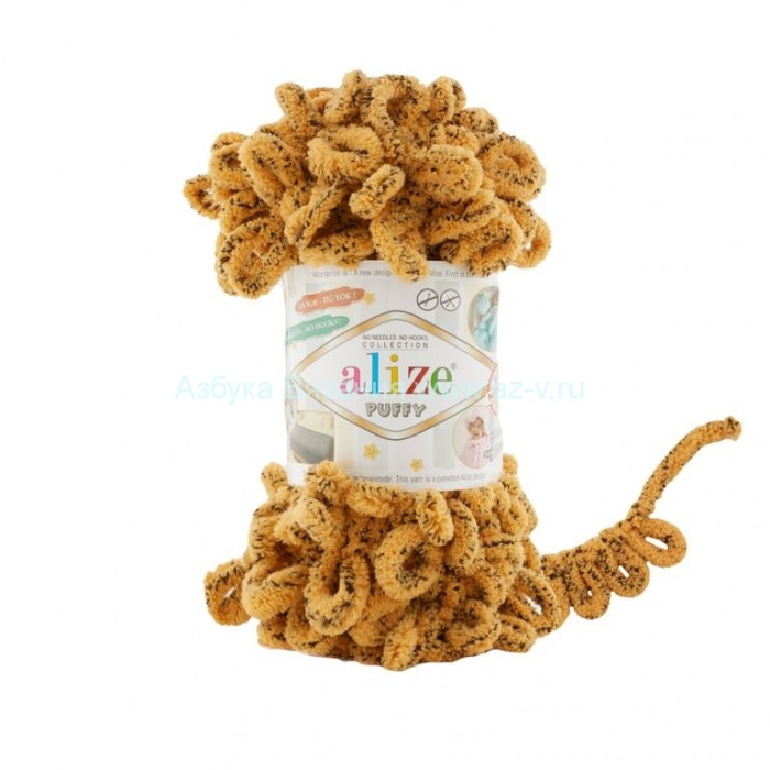 Пряжа Alize Puffy, леопард 716, микрополиэстер 100%, 100 г.