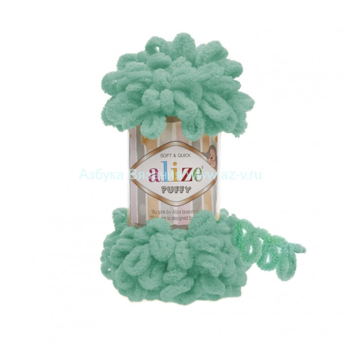 Пряжа Alize Puffy, тиффани 490, микрополиэстер 100%, 100 г.