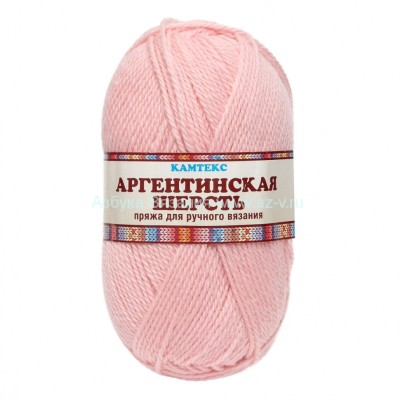 Пряжа &quot;Аргентинская шерсть&quot;, розовый кварц 292, шерсть 100%, 100 г.