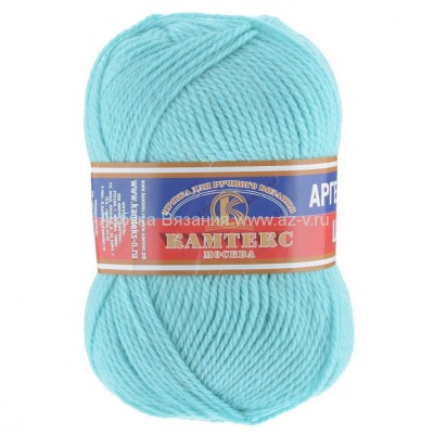 Пряжа &quot;Аргентинская шерсть&quot;, светлая бирюза 023, шерсть 100%, 100 г.