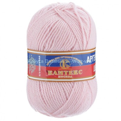 Пряжа &quot;Аргентинская шерсть&quot;, светло розовый 055, шерсть 100%, 100 г.