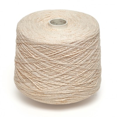 Пряжа в бобине, Zegna Baruffa Summer PePe, крем 683192, 82% хлопок, 8% шёлк, 10% кашемир