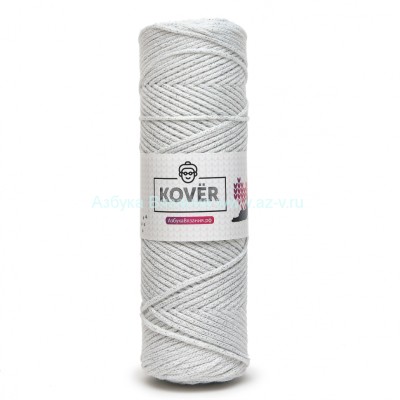 Шнур 2 мм, 501/5 супер белый , акрил + люрекс