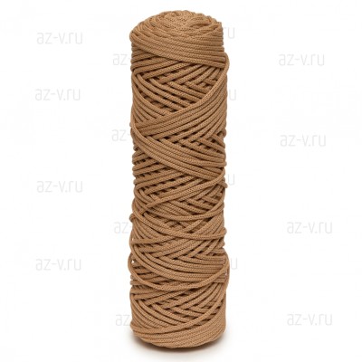 Шнур 3 мм, светло коричневый 011, полиэфир