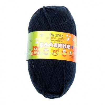Пряжа &quot;Бамбино&quot;, синий 173, шерсть меринос 35%, акрил 65%, 50 г.