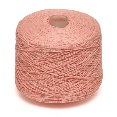 Пряжа в бобине, Zegna Baruffa Summer PePe, персик 742238, 82% хлопок, 8% шёлк, 10% кашемир
