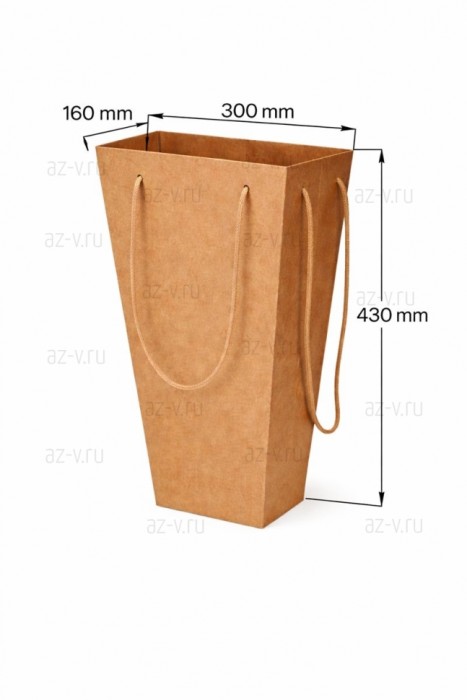 Коробка для цветов 160х300х430  мм. крафт