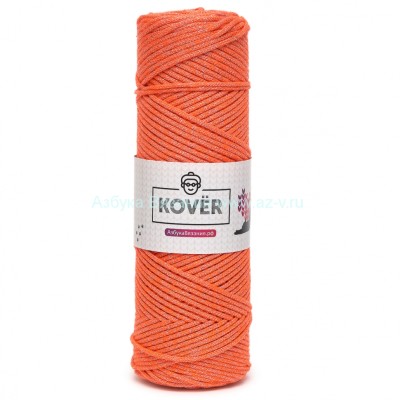 Шнур 2 мм, 510/1 апельсиновый, акрил + люрекс