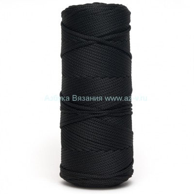 Шнур 3 мм, черный 010, полиэфир