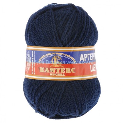 Пряжа &quot;Аргентинская шерсть&quot;, синий 173, шерсть 100%, 100 г.