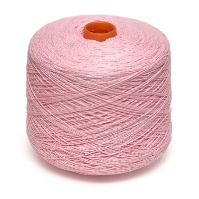 Пряжа в бобине, Zegna Baruffa Summer PePe, розовый 712236, 82% хлопок, 8% шёлк, 10% кашемир