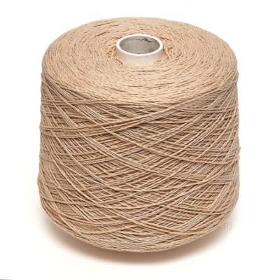 Пряжа в бобине, Zegna Baruffa Summer PePe, светло-бежевый 198930, 82% хлопок, 8% шёлк, 10% кашемир