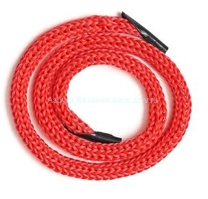 Шнур для пакетов, ПП, 4 мм.,  ярко-красный