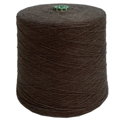 Пряжа в бобине Турция, коричневый меланж 1399, 100% акрил, Nm 28/2