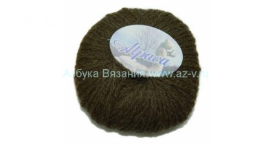 Пряжа Alpaca 25 &quot;Коричневый&quot; (0180) 25% альпака, 30% шерсть, 45% акрил, 50 гр.