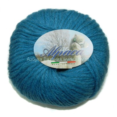 Пряжа Alpaca 25 &quot;Темно голубой&quot; (1375) 25% альпака, 30% шерсть, 45% акрил, 50 гр.