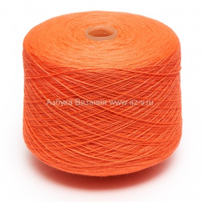 Пряжа в бобине, E.Miroglio Hunor, ярко оранжевый J7W, 50% меринос, 50% акрил