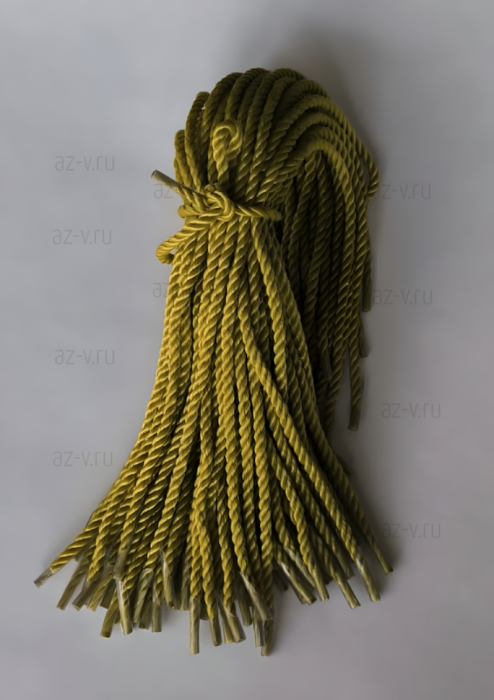 Шнур для пакетов, ПП кручёный, 4 мм., золото