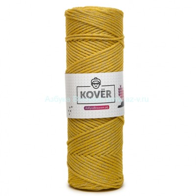 Шнур 2 мм, 822/6 желтый бархат , акрил + люрекс