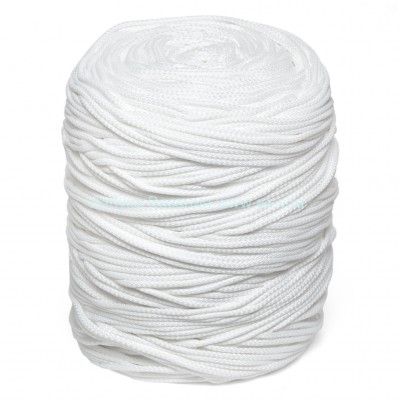 Шнур-гамак 5 мм, белый 100, полиэфир