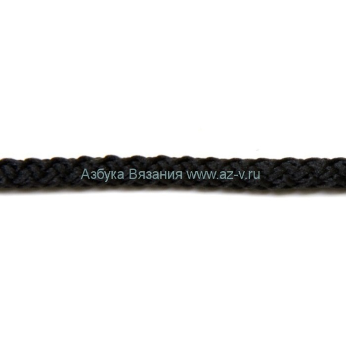 Шнур в шнуре 5 мм., чёрный 001, полиэфир