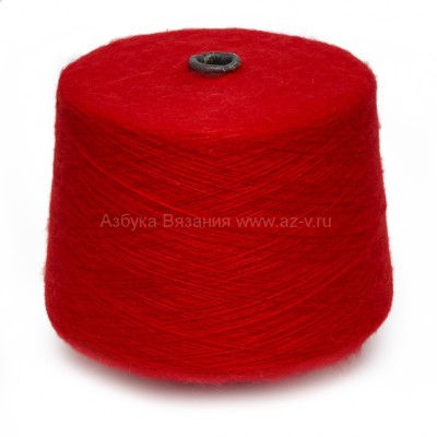 Пряжа в бобине, красный 268, FILATI RICCIO, 50% кидмохер, 30% полиамид, 20% полиакрил