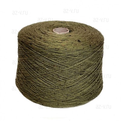 Пряжа в бобине, Slubby Green, 17-0324, 100% меринос