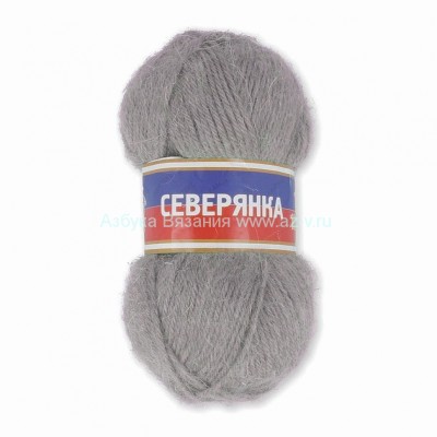 Пряжа &quot;Северянка&quot;, светло серый 168, шерсть 30%, вербл. шерсть 5%, акрил 65%, 100 г.