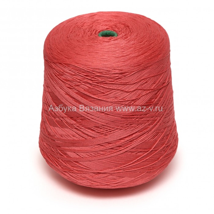 Пряжа в бобине, коралл 171, COTTONE FILARTEX GASATO, 100% хлопок мерсеризованный