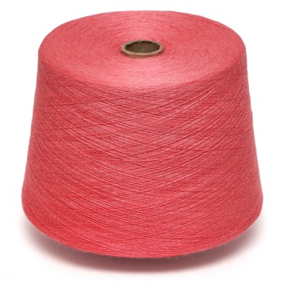 Пряжа в бобине, коралл-2 381, 50% хлопок, 50% акрил, 34/2, Слоним