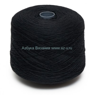 Пряжа в бобине, Filati Power, черный 894685, кашемир 10%, шерсть 40%, вискоза 30%, полиамид 20%