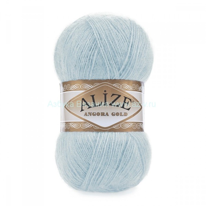 Пряжа Alize Angora Gold, мята 114, 20% шерсть, 80% акрил, 100 гр.