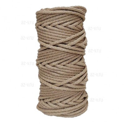 Шнур хлопковый для шитья ср. жесткости 5 мм., бежевый, AZ 5-SH-1385
