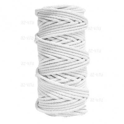 Шнур хлопковый для шитья ср. жесткости 5 мм., белый, AZ 5-SH-101