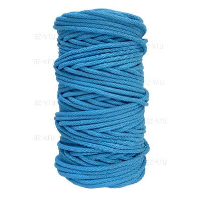 Шнур хлопковый для шитья ср. жесткости 5 мм., бирюза, AZ 5-SH-118