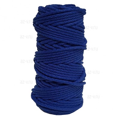 Шнур хлопковый для шитья ср. жесткости 5 мм., василёк, AZ 5-SH-116