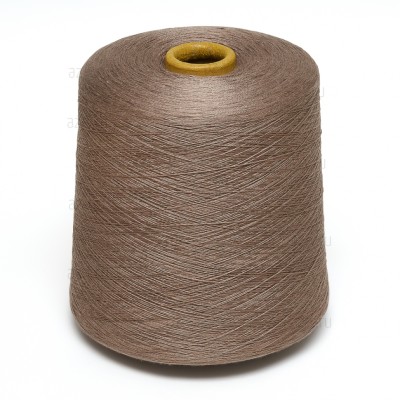 Пряжа в бобине, мокко 141, 50% вискоза, 50% хлопок, 34/2, Турция