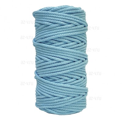 Шнур хлопковый для шитья ср. жесткости 5 мм., голубой, AZ 5-SH-1180