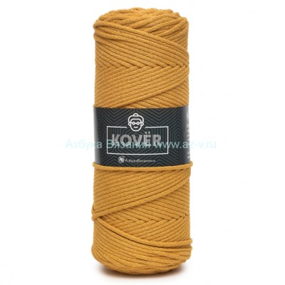 Шнур 4 мм, желтый 406, хлопок