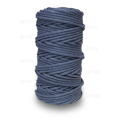 Шнур хлопковый для шитья ср. жесткости 5 мм., джинс, AZ 5-SH-113
