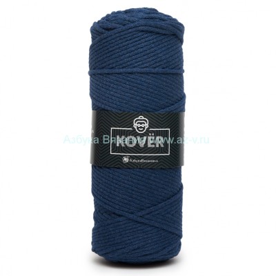 Шнур 4 мм, темный джинс 114, хлопок
