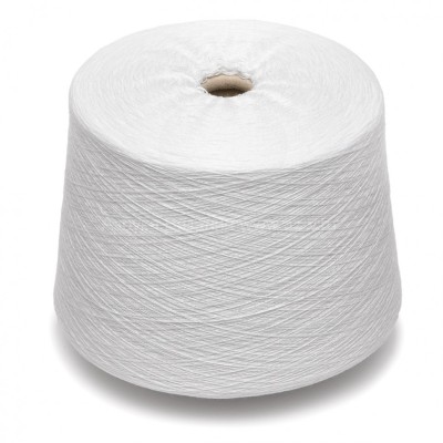 Пряжа в бобине Zafer tekstil, 798 оптик белый, 50% хлопок / 50% акрил, Ne 20/2, Турция