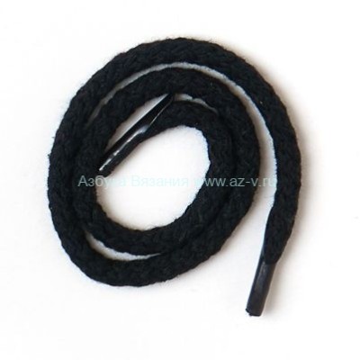 Шнур для пакетов, хлопок, 5 мм., чёрный