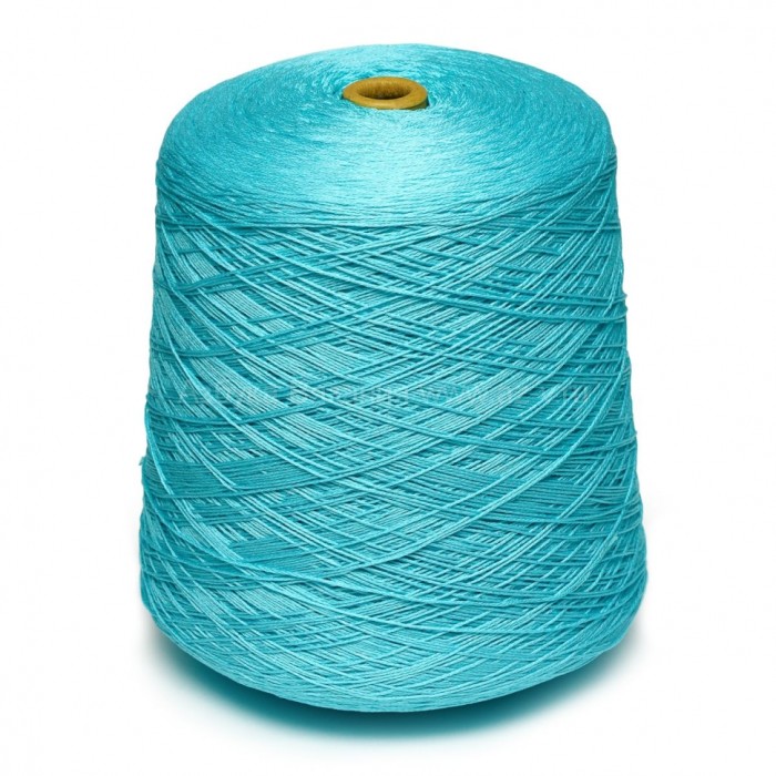 Пряжа в бобине,  бирюза 135, COTTONE FILARTEX GASATO, 100% хлопок мерсеризованный