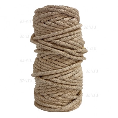 Шнур хлопковый для шитья ср. жесткости 5 мм., лён, AZ 5-SH-103