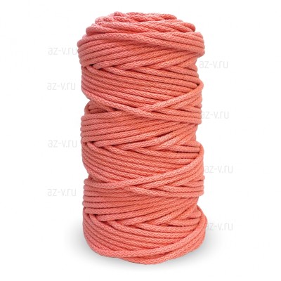 Шнур хлопковый для шитья ср. жесткости 5 мм., нежный персик, AZ 5-SH-127
