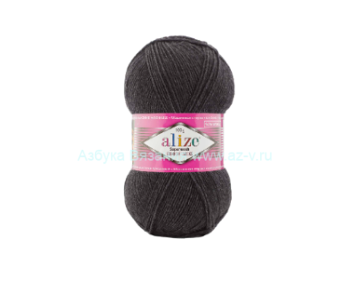 Пряжа Alize Superwash Comfort Socks, антрацит 521, 75% шерсть, 25% полиамид, 100 гр.